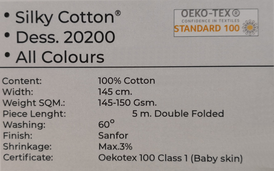 Standard 100 silky cotton