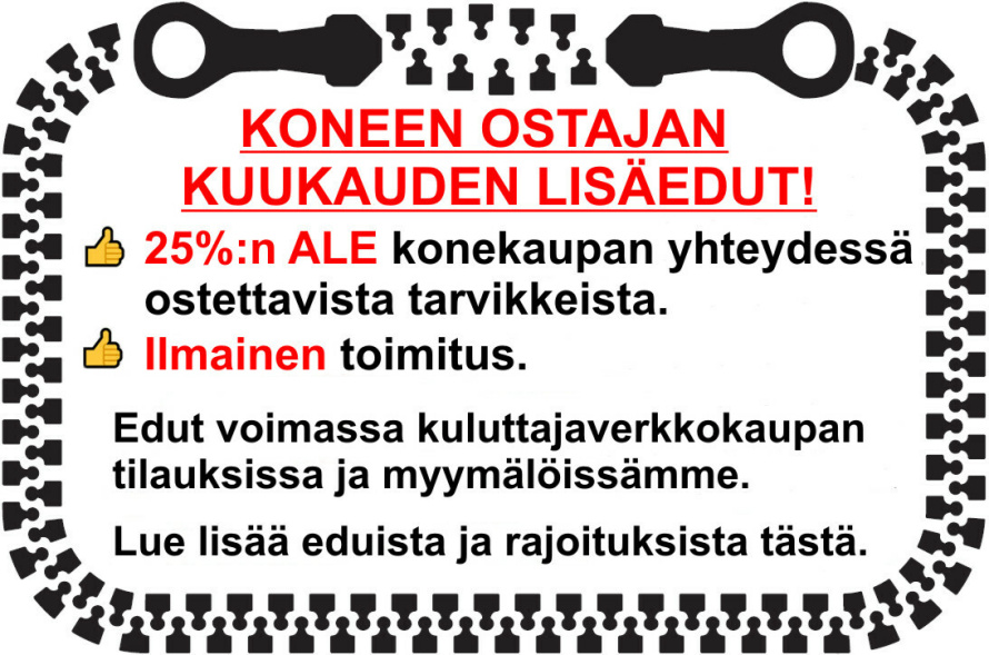 Koneen ostajan lisäedut 2024 UUSI