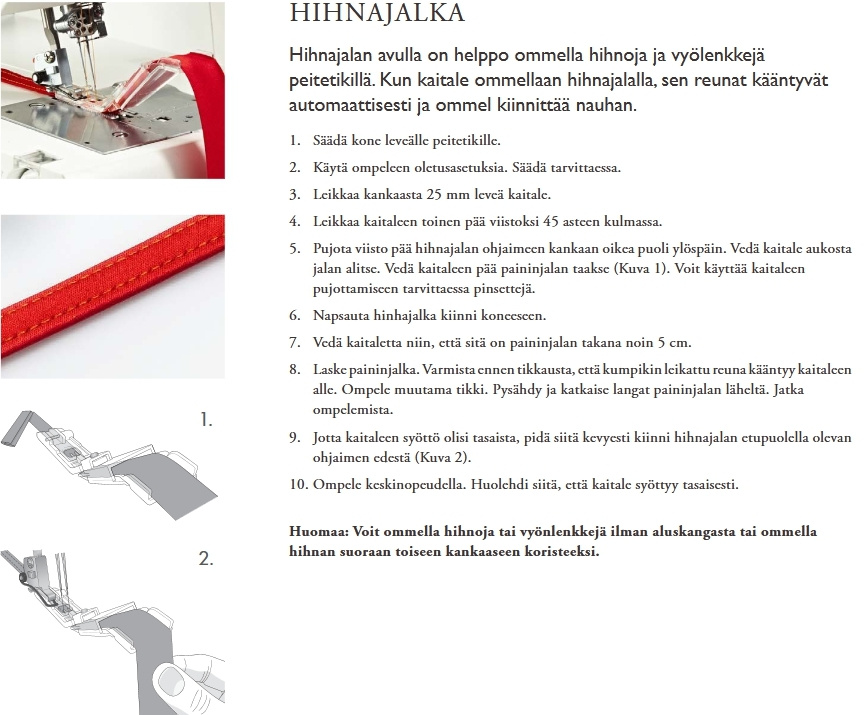 Hihnajalka teksti
