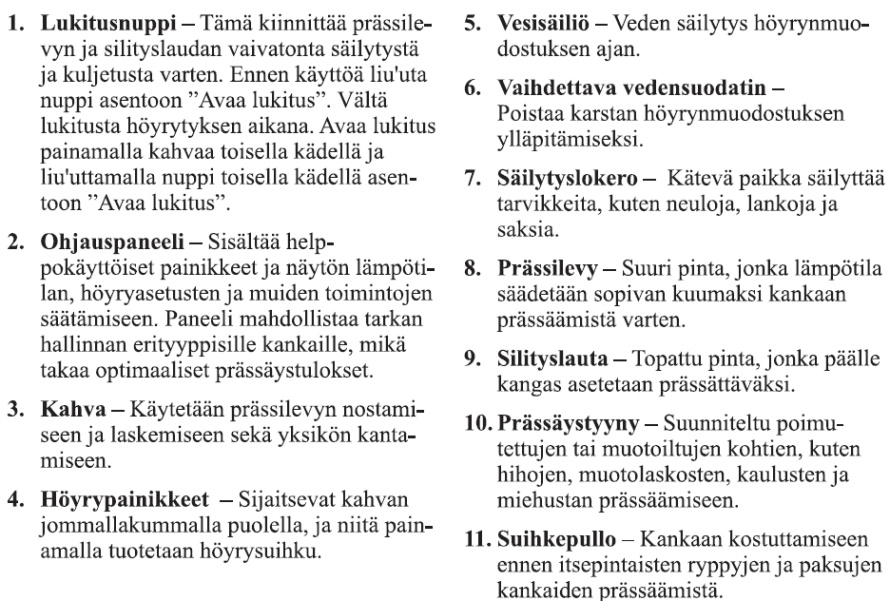ESP26 tarvikkeet teksti
