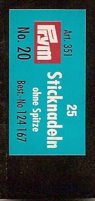 Neularasia Tapestry tylppä n:o20 25 kpl, Prym