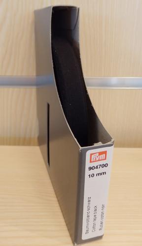 Kanttinauha musta 10mm 40m, 100% puuvilla, Prym