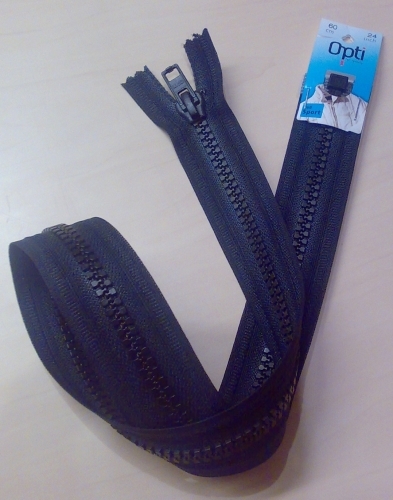 Isohampainen takkivetoketju (avovetoketju) muovi 6mm 60-75cm, eri värejä