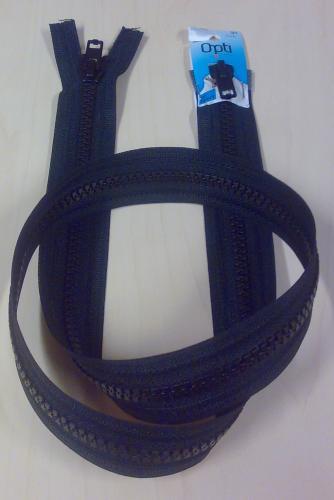 Isohampainen takkivetoketju 2:lla lukolla 6mm 65-75cm, eri värejä