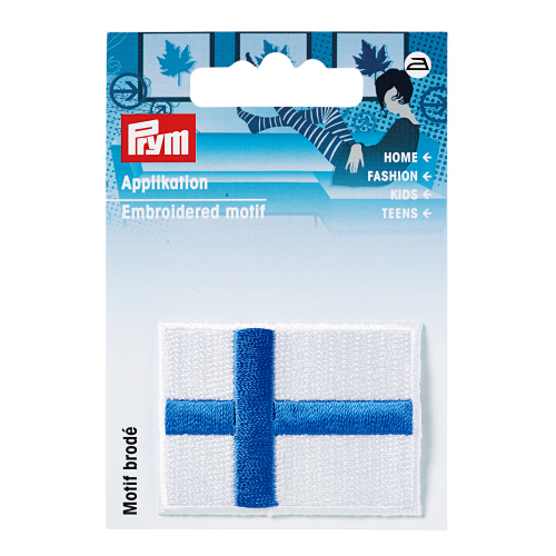 Silitettävä merkki, Suomenlippu, 50mm x37mm