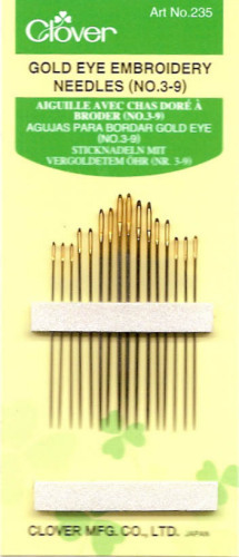 Silmäneula lajitelma Embroidery n:o 3-9 Clover 16kpl.