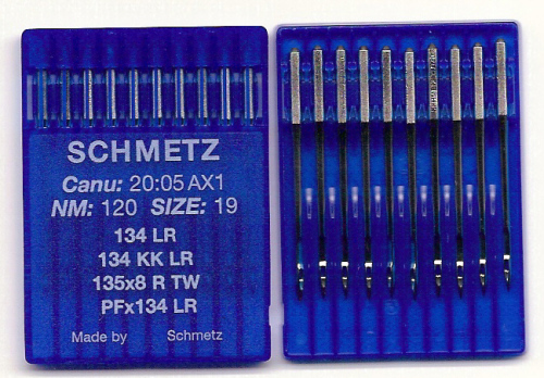 Teollisuusompelukoneneula lyhyt 134LR 10kpl. nahkakärki