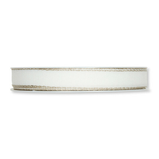 Nauha valk kapea pellava reuna 15mm 20m 6,95