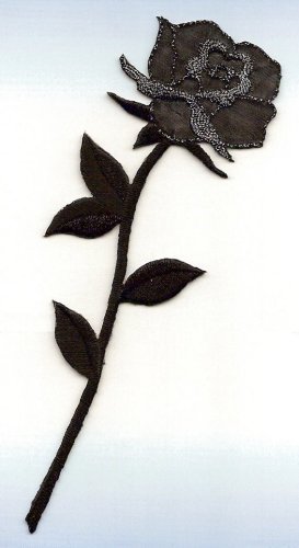 Merkki musta ruusu, silittämällä kiinnittyvä, Prym