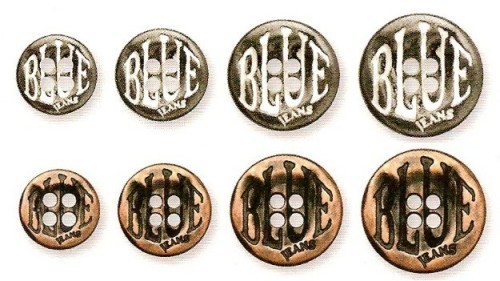 Nappi 4-reikäinen Blue Jeans 13-20mm kupari / mattahopea, Prym
