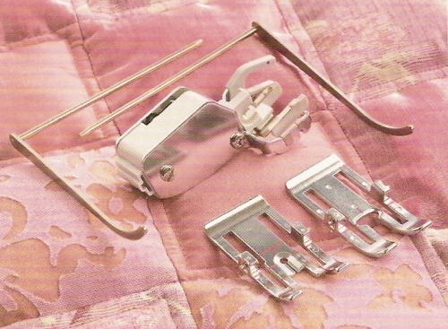 Yläsyöttölaite vaihdettavilla paininjaloilla Husqvarna Viking