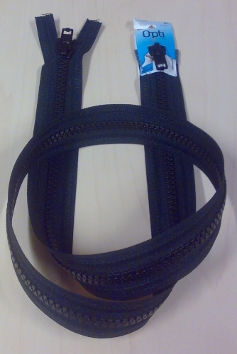 Isohampainen takkivetoketju 2:lla lukolla 6mm 80-110cm, eri värejä